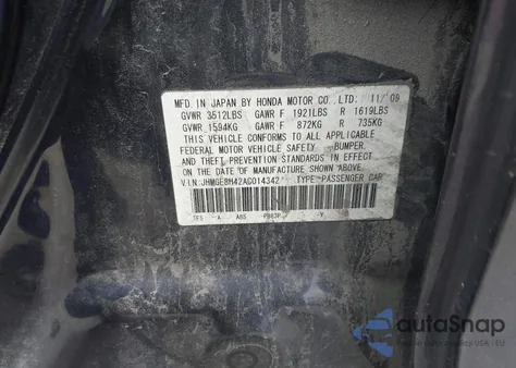 2010 Honda Fit Sport из США, поврежденный, VIN JHMGE8H42AC014342